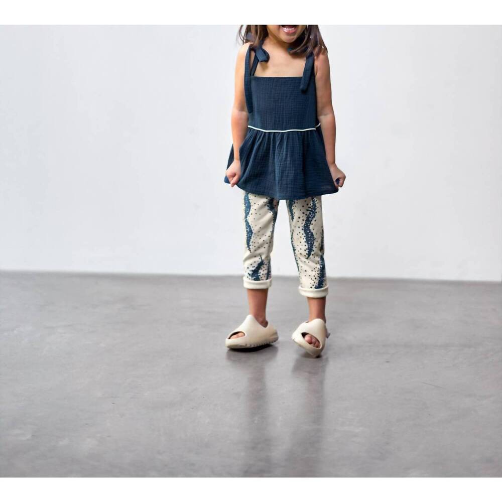 NEW OMAMIMINI peplum top in navy